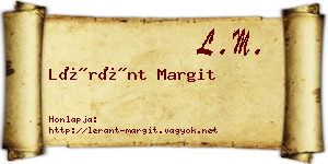 Léránt Margit névjegykártya